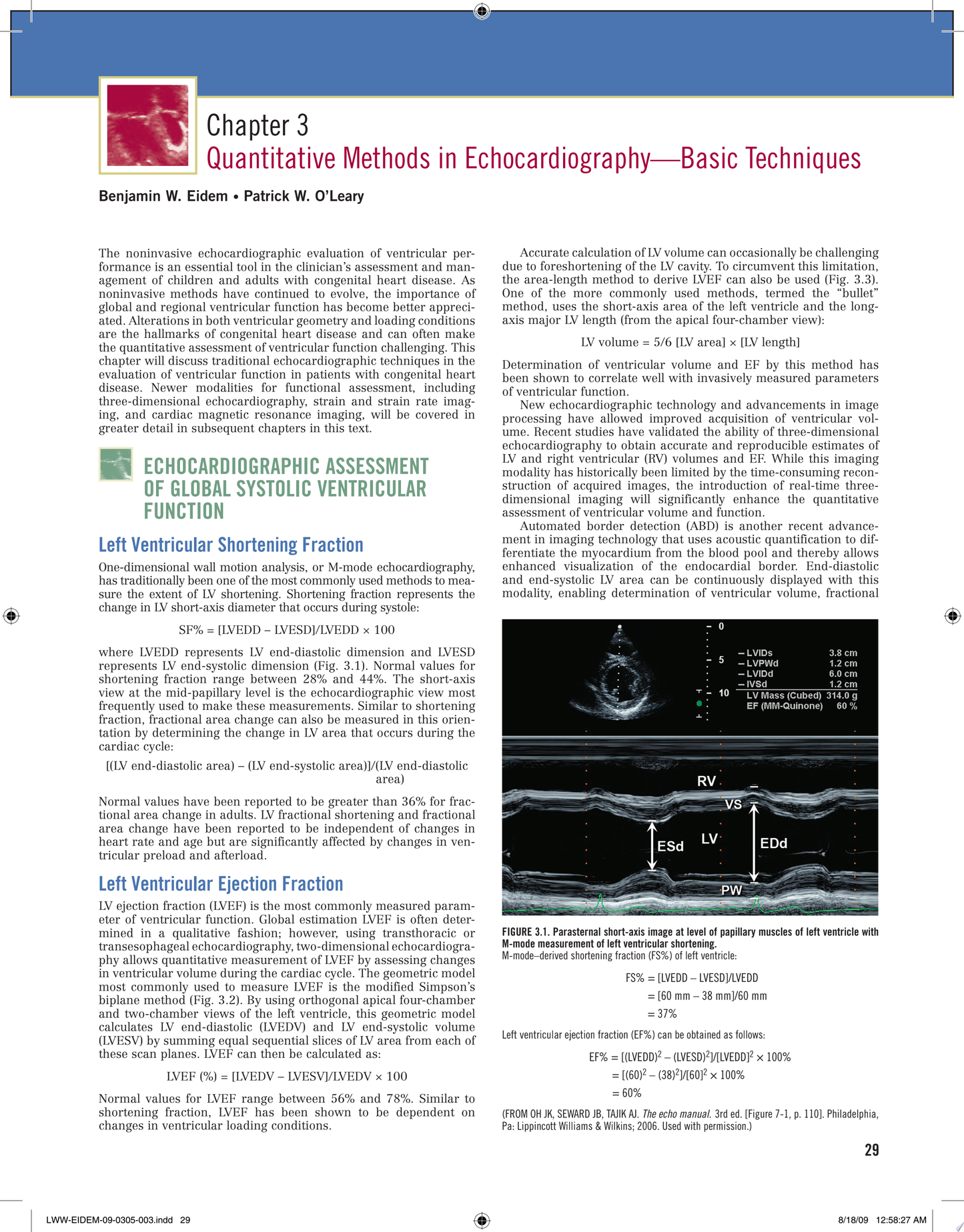 Echocardiography in Pediatric and Adult Congenital Heart Disease